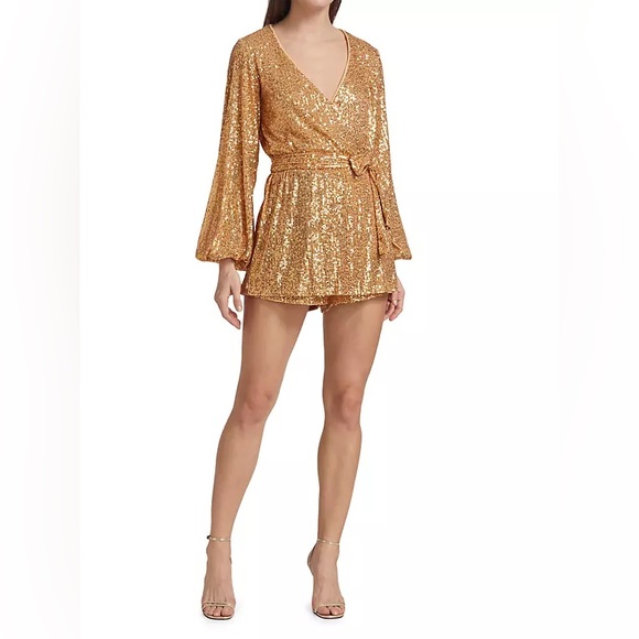 Free People Christa Sequin Romper - Picture 2 of 4